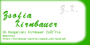 zsofia kirnbauer business card